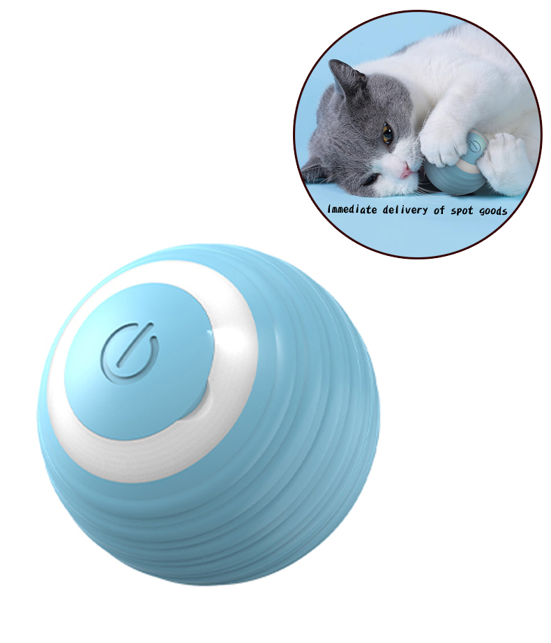 Illuminated USB Automated Canine Toy Ball - Good Rolling Ball and Gravity Leaping Ball for Interactive Play with Cats