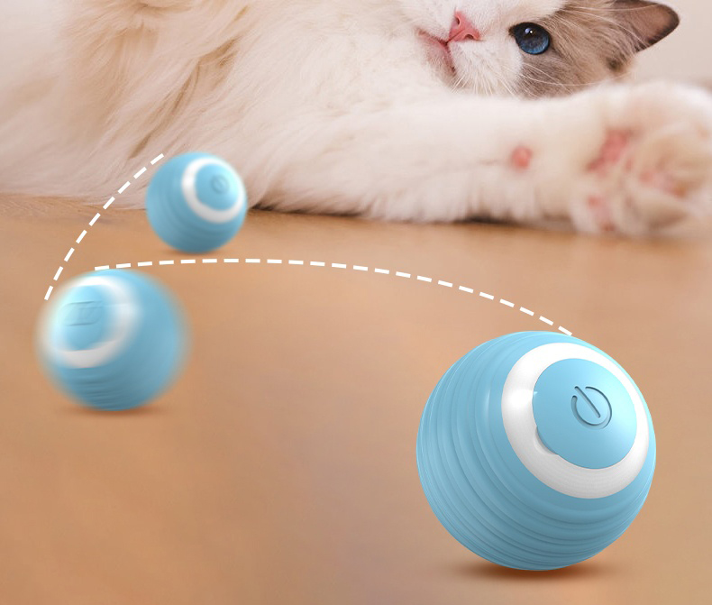 Illuminated USB Automated Canine Toy Ball – Good Rolling Ball and Gravity Leaping Ball for Interactive Play with Cats