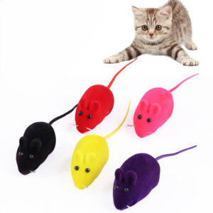 Interactive Plush Squeaky Mouse Toys for Cats – Delicate Rubber Chew Toys for Kittens